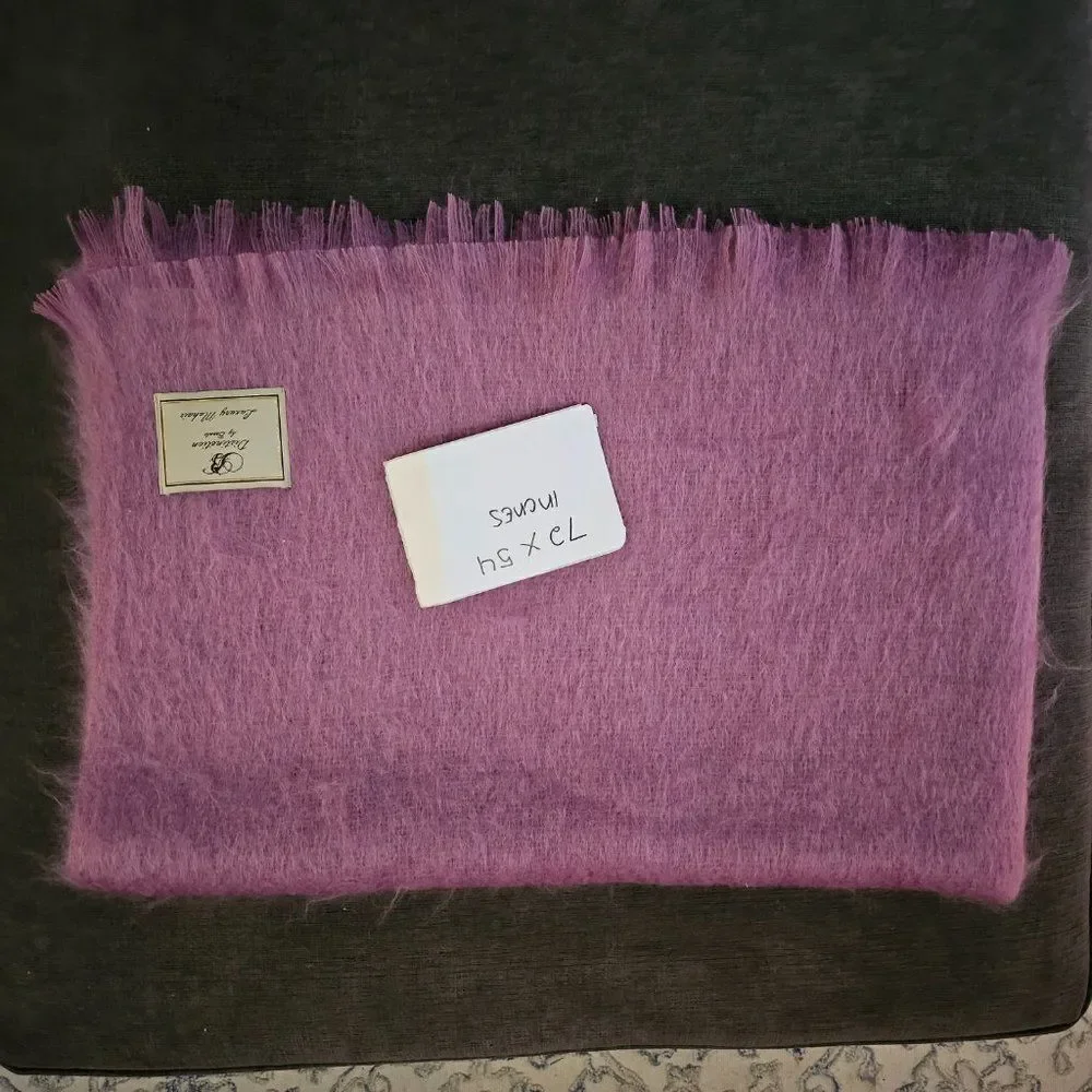 Distinction by Bronte Moon Purple Luxury Mohair Throw 54x72 in
